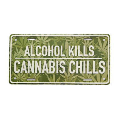 Typisch Hollands Kentekenplaat Cannabis  - Alcolhol