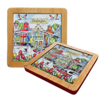 Typisch Hollands Hotplate – die dünne Brücke – buntes Amsterdam