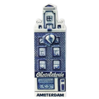 Typisch Hollands Magnet - Fassadenhaus - Amsterdam - Delfter Blau - Chocolaterie