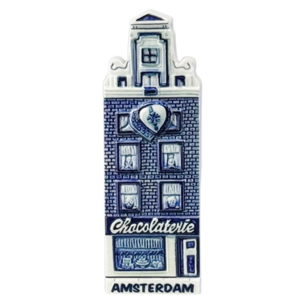 Typisch Hollands Magnet - Facade house - Amsterdam - Delft blue - Chocolaterie