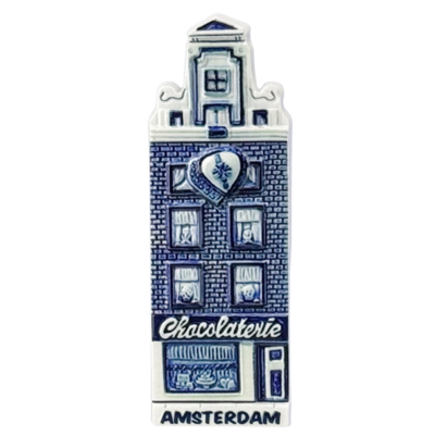 Typisch Hollands Magnet - Facade house - Amsterdam - Delft blue - Chocolaterie