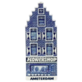 Typisch Hollands Magnet - Facade house - Amsterdam - Delft blue - flower shop.