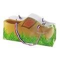 Typisch Hollands Clog-shaped gift bag with carrying straps (red-white-blue)