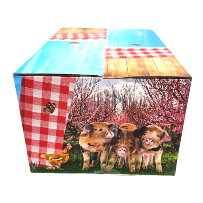 Typisch Hollands Cadeaudoos 40x30x23cm - Bonte ruit - Holland - Weiland