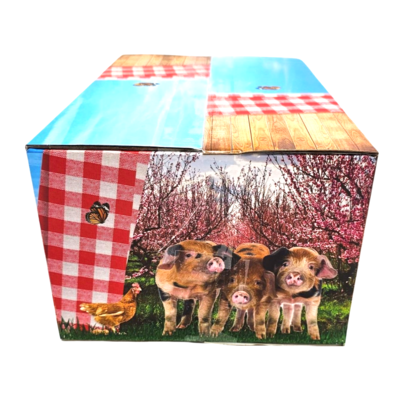 Typisch Hollands Gift box 40x30x23cm - Colored check - Holland - Meadow