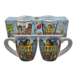 Typisch Hollands Espressotassen – Geschenkbox mit 2 Tassen, Amsterdam