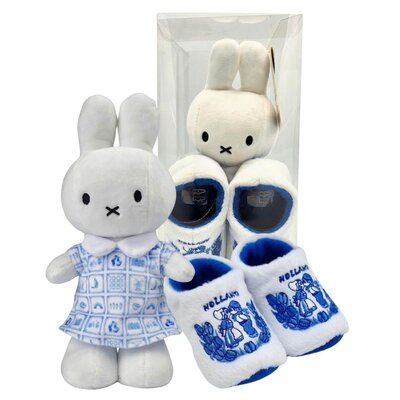 Typisch Hollands Miffy gift set - cuddly toy and Holland slippers (0-6 months)