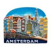 Typisch Hollands Magnet Canal Houses - blue Amsterdam
