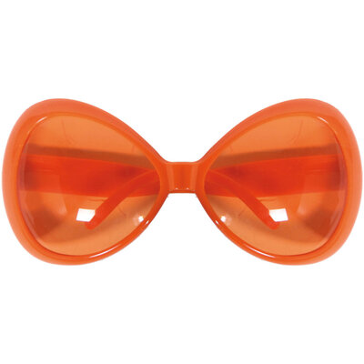 Typisch Hollands Orange - Brille groß (übergroß)