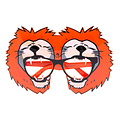 Typisch Hollands Orange - Brille - Brüllender Löwe