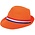 Typisch Hollands Oranger Trilby-Hut mit rotem, weißem und blauem Band