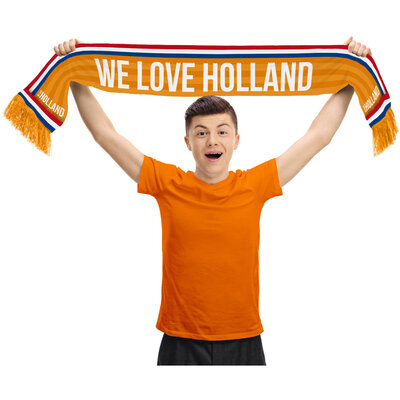 Typisch Hollands Oranje Sjaal Holland voetbal -We love Holland