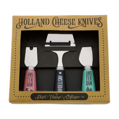 Typisch Hollands Cheese knives - in gift packaging - Amsterdam