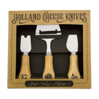 Typisch Hollands Kaasmesjes - in cadeauverpakking  (hout) Holland Amsterdam