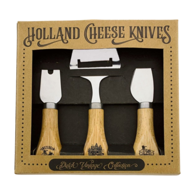 Matix Kaasmesjes - in cadeauverpakking  (hout) Holland Amsterdam