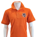 Holland fashion Orangefarbenes Poloshirt Holland – Gestickter Aufnäher Holland – Löwe