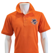 Holland fashion Orangefarbenes Poloshirt Holland – Gestickter Aufnäher Holland – Löwe