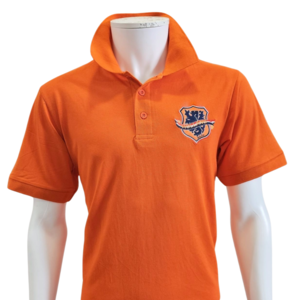 Holland fashion Orangefarbenes Poloshirt Holland – Gestickter Aufnäher Holland – Löwe