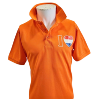 Fox Originals Orangefarbenes Polo-Shirt Holland – Ich liebe Holland