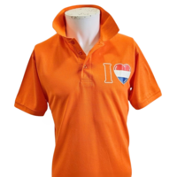 Holland fashion Orangefarbenes Polo-Shirt Holland – Ich liebe Holland