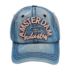 TTD Gifts Amsterdam Cap - Jeans/Hell - Rosa Stickerei