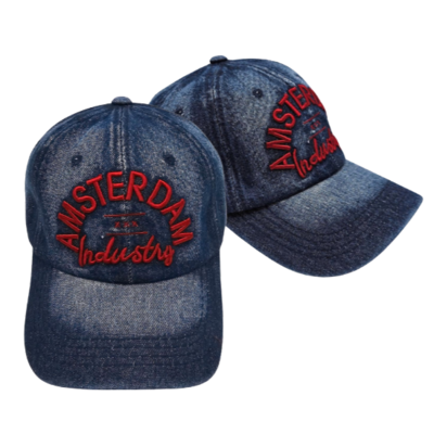 Robin Ruth Fashion Amsterdam cap - Jeans/Bordeaux - red