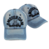 TTD Gifts Amsterdam cap - Jeans/Licht - Zwarte borduring