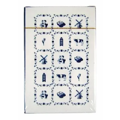 Typisch Hollands Speelkaarten Holland - Delfts blauw tegelmotief