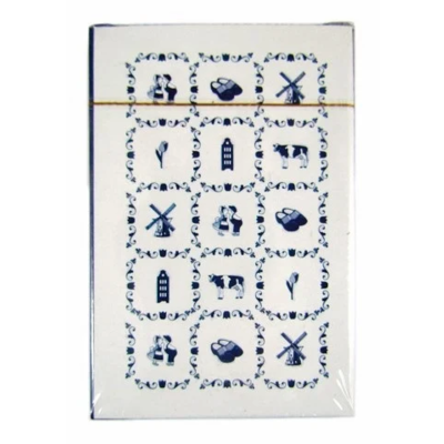 Typisch Hollands Speelkaarten Holland - Delfts blauw tegelmotief