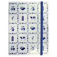 Typisch Hollands Notebook - Delft blue tile motif