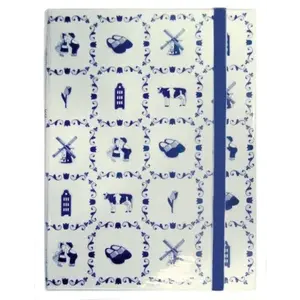 Typisch Hollands Notebook - Delft blue tile motif