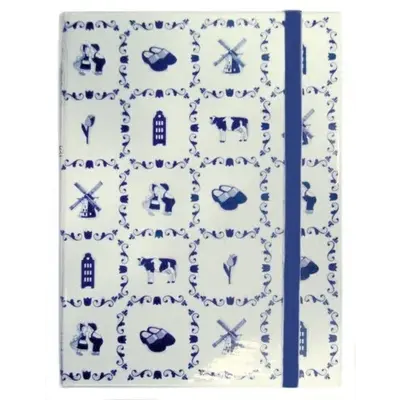 Typisch Hollands Notebook - Delft blue tile motif