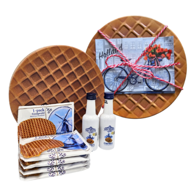 Typisch Hollands Can of stroopwafels and stroopwafel liqueur Holland - Super original 3D Stroopwafel can