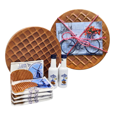 Typisch Hollands Dose Stroopwafels und Stroopwafel-Likör Holland - Super originelle 3D-Stroopwafel-Dose