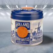 Typisch Hollands Souvenir tin - suitable for chocolates, syrup waffles or candy - Empty - Delft blue