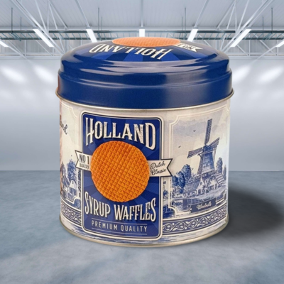 Typisch Hollands Souvenirblik - geschikt voor chocolaatjes ,stroopwafels of snoep - Leeg - Delfts blauw