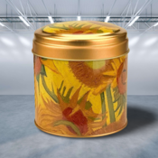 Matix Souvenirdose – geeignet für Pralinen, Stroopwafels oder Bonbons – Leer – Sonnenblumen