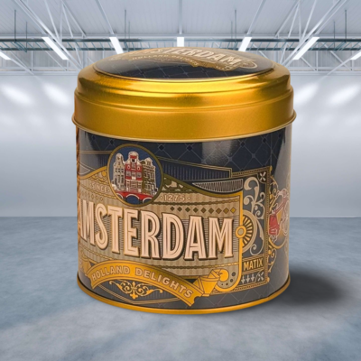 Typisch Hollands Souvenir tin - suitable for chocolates, syrup waffles or candy - Empty - Amsterdam-Vintage