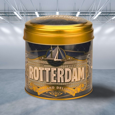 Typisch Hollands Souvenirblik - geschikt voor chocolaatjes ,stroopwafels of snoep - Leeg - Rotterdam-Vintage