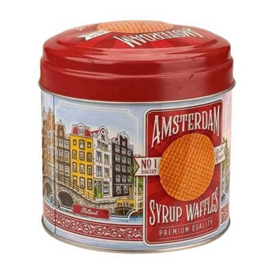 Matix Souvenirdose – geeignet für Pralinen, Stroopwafels oder Bonbons – Leer – Amsterdam Rot