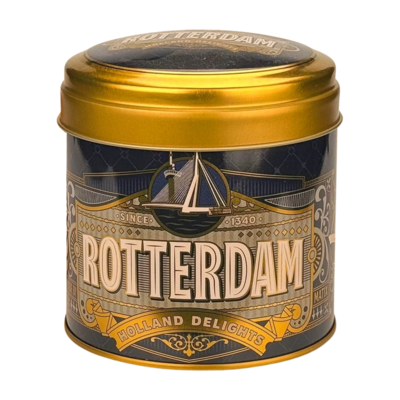 Typisch Hollands Souvenirblik - geschikt voor chocolaatjes ,stroopwafels of snoep - Leeg - Rotterdam-Vintage