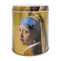 Typisch Hollands Souvenir tin - suitable for chocolates, syrup waffles or sweets - Girl with a pearl earring