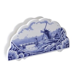 Heinen Delftware Delft blue napkin holder - Mill landscape