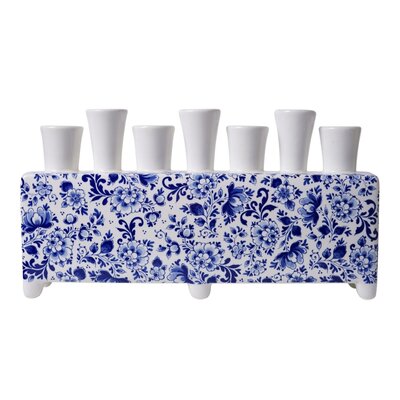 Heinen Delfts blauw Delft blue tulip vase rectangle 30 cm