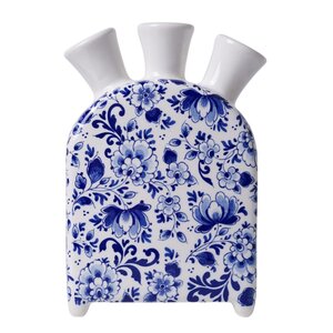 Heinen Delfts blauw Delft blue tulip vase clock 17 cm
