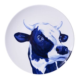 Heinen Delftware Delft blue plate - Cow 31.5 cm