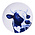 Heinen Delfts blauw Delft blue plate - Cow 31.5 cm
