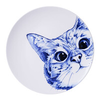 Heinen Delftware Delfter Blauer Teller - Katze 31,5 cm