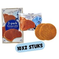 Typisch Hollands Stroopwafel pro 2 Stück verpackt - Box - 10 Packungen