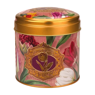 Matix Souvenir tin - suitable for chocolates, syrup waffles or sweets - Tulips pink